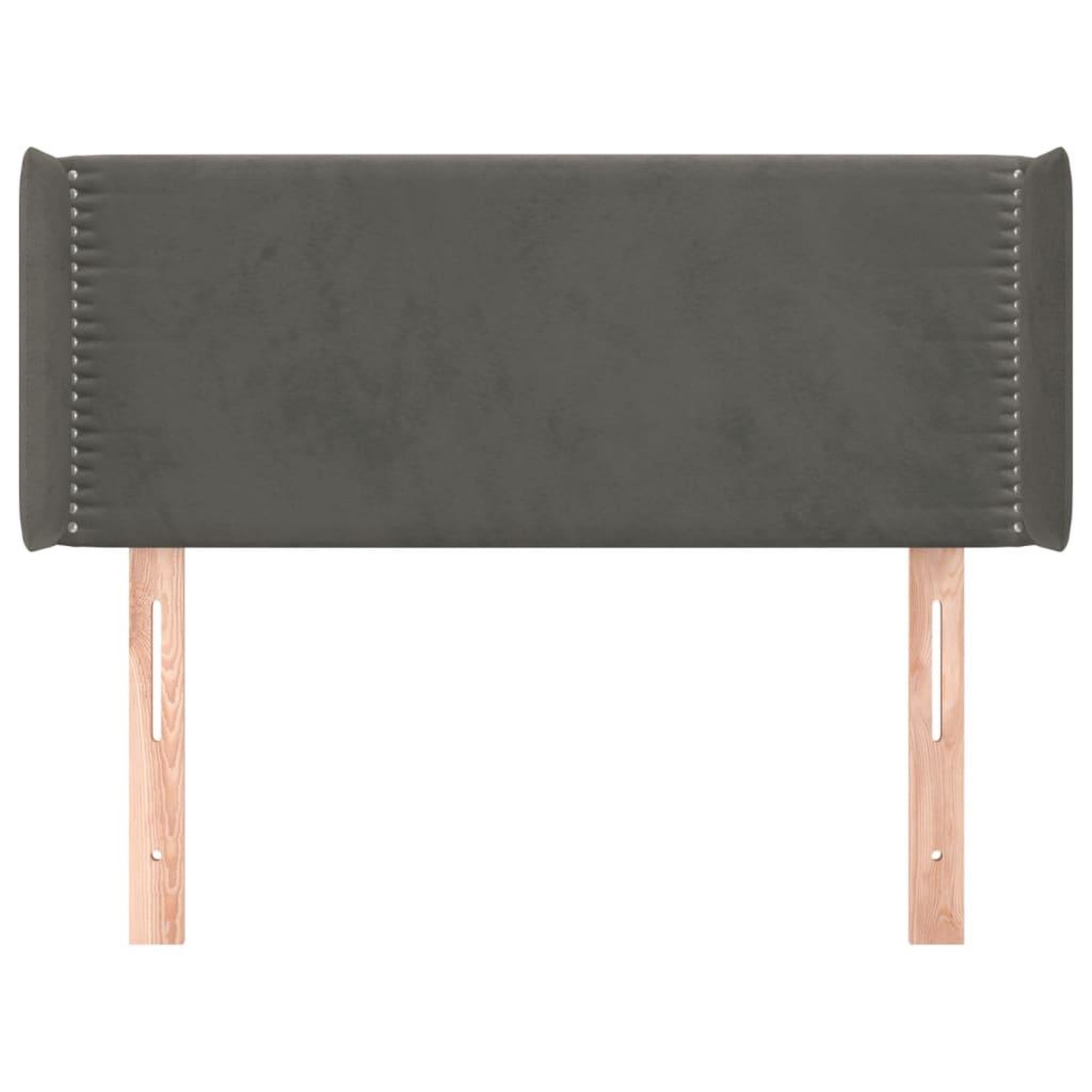 Voir la diapositive 3 : VIDAXL Tete de lit avec oreilles Gris fonce 83x16x78/88 cm Velours