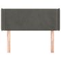 Voir la diapositive 3 : VIDAXL Tete de lit avec oreilles Gris fonce 83x16x78/88 cm Velours