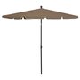 Voir la diapositive 1 : VIDAXL Parasol de jardin avec mat 210x140 cm Taupe
