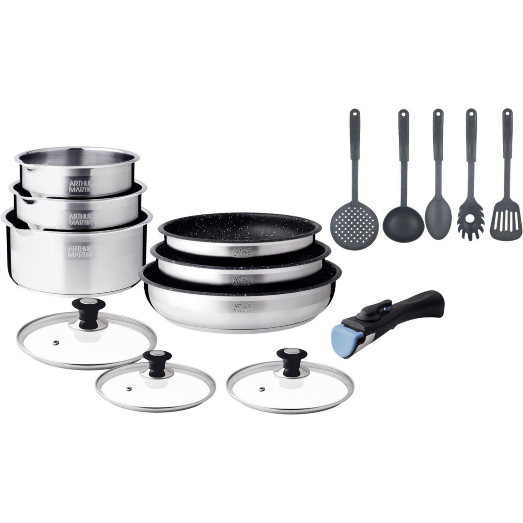 Voir la diapositive 1 : ELECTROLUX Batterie de cuisine 15 pcs amovible