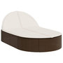 Voir la diapositive 2 : VIDAXL Chaise longue double avec coussins marron resine tressee