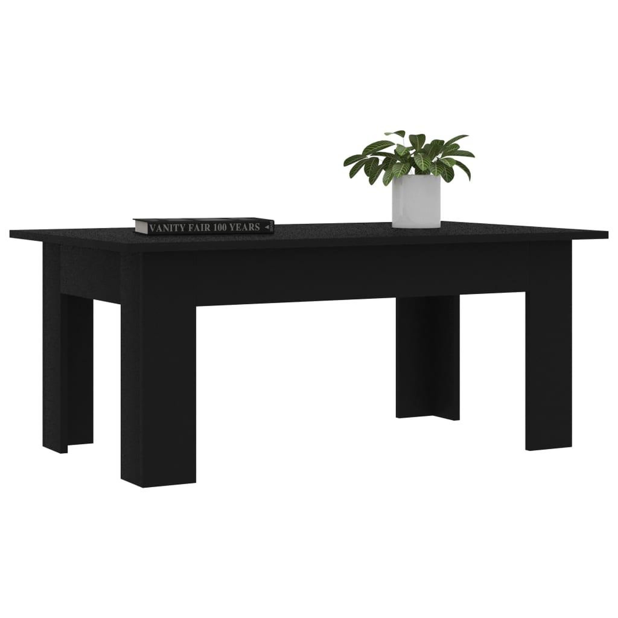 Voir la diapositive 3 : VIDAXL Table basse Noir 100x60x42 cm Bois d'ingenierie