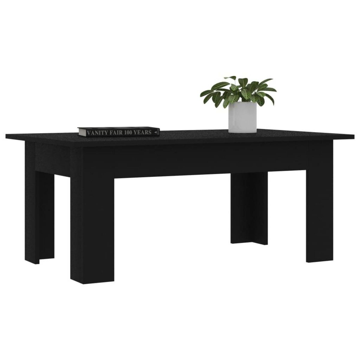 VIDAXL Table basse Noir 100x60x42 cm Bois d'ingenierie