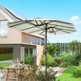 Voir la diapositive 4 : OUTSUNNY Parasol de jardin double XXL manivelle UV50+ housse de protection incluse crème