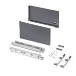 EMUCA SRL Tiroir extérieur Vertex 3D - 60 kg - 242 mm x 450 mm - Gris anthracite - Acier