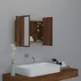 VIDAXL Armoire a miroir LED Chene marron 60x12x45 cm Bois d'ingenierie