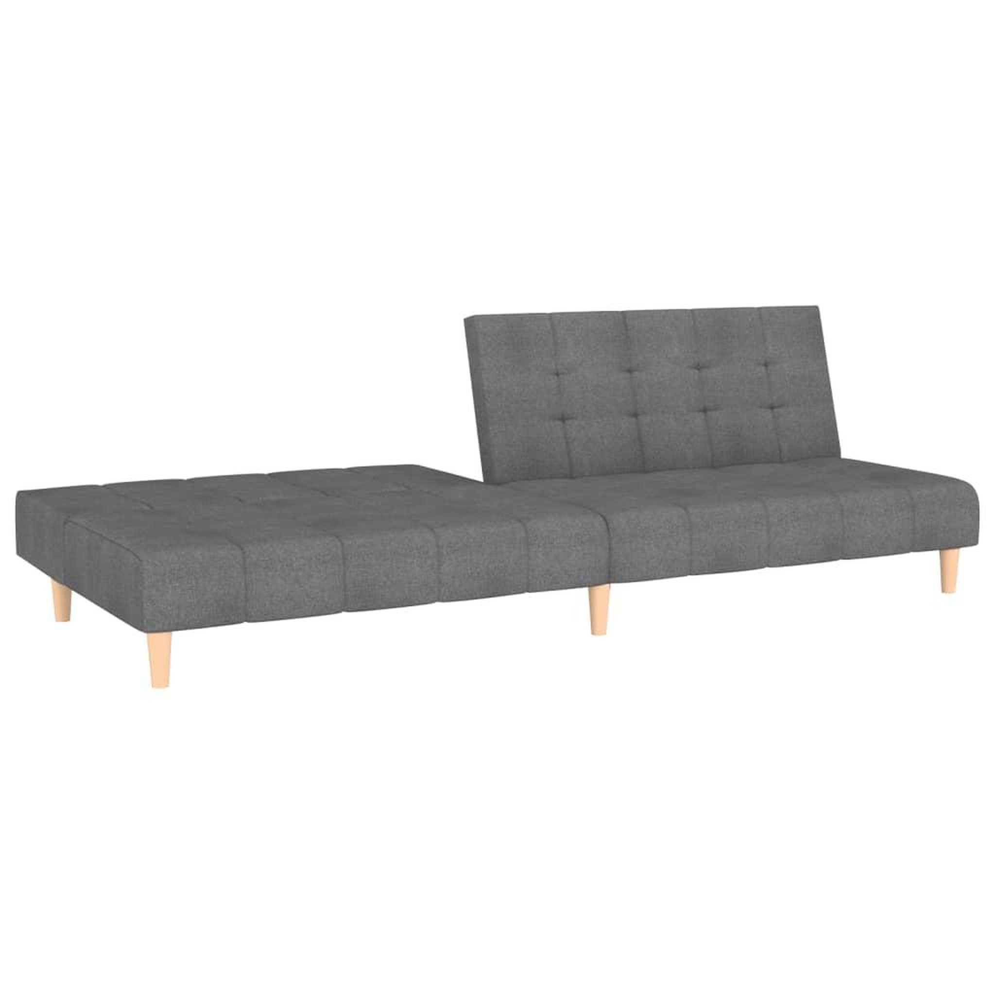 Voir la diapositive 5 : VIDAXL Canape-lit a 2 places gris clair tissu