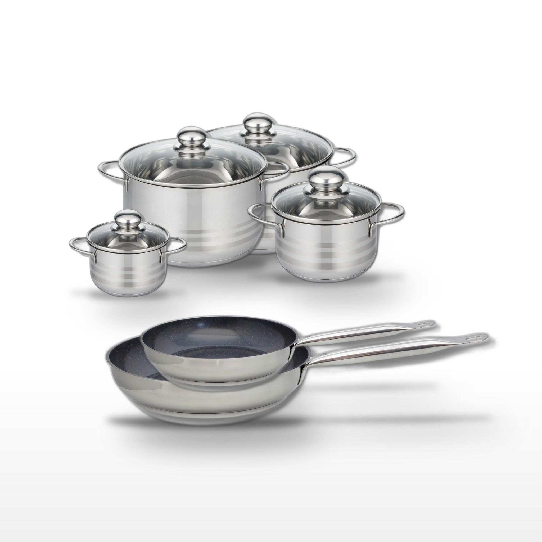 ELO Lot 2 poêles 24/28cm et 4 faitouts 12/16/20/24cm elo profi therm platinum
