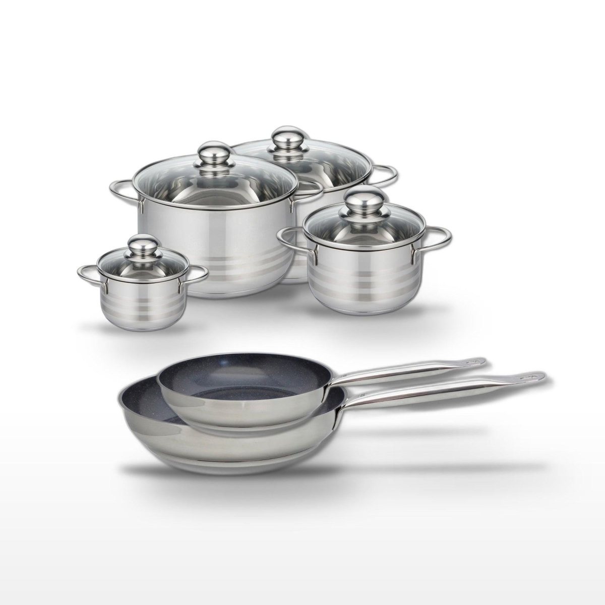 ELO Lot 2 Poêles 24/28cm et 4 Faitouts 12/16/20/24cm Elo Profi Therm Platinum