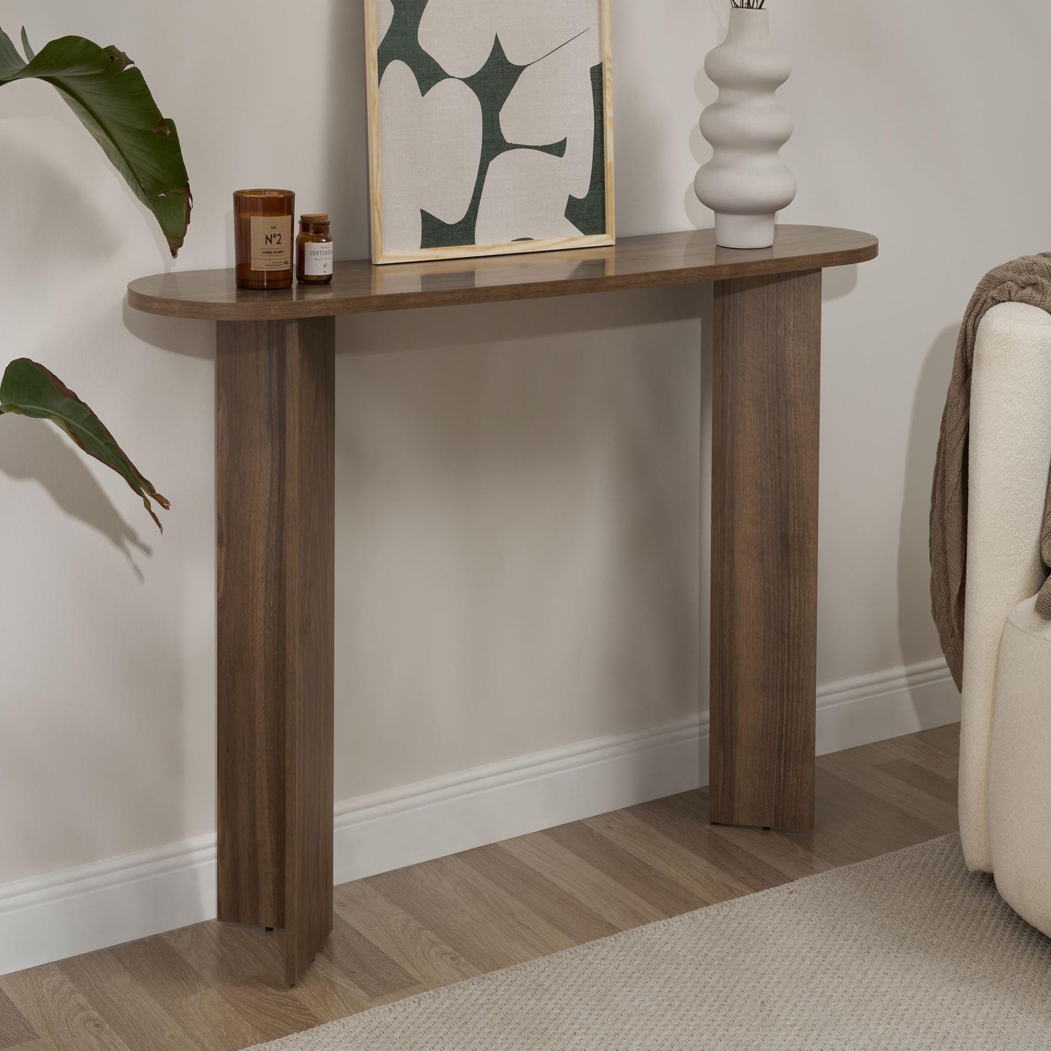 Voir la diapositive 3 : Habitat et Jardin Console en bois  sira  - 150 x 35 x 75 cm - noyer