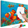 Voir la diapositive 1 : Paris Prix Tableau à Peindre Soi-Même  Gold Fishes  40x60cm