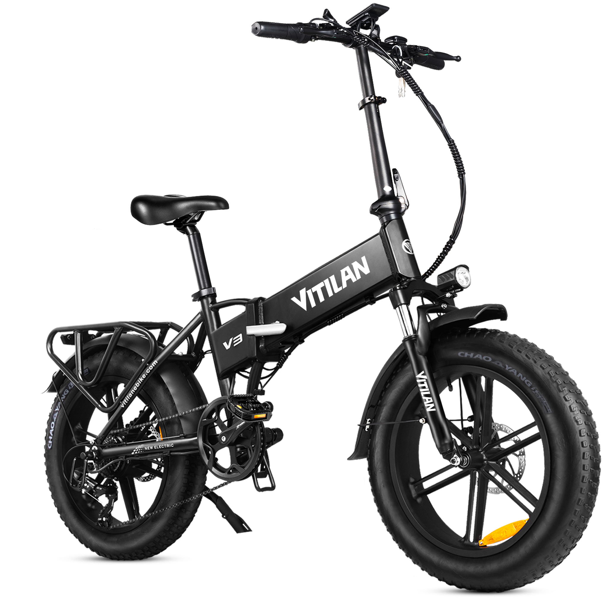 VITILAN Vélo électrique tout-terrain pliable Vitilan V3 2.0. Coloris disponibles : Noir, Gris
