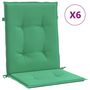 Voir la diapositive 2 : VIDAXL Coussins de chaise de jardin a dossier bas lot de 6 vert