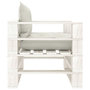 Voir la diapositive 3 : VIDAXL Canape palette de jardin avec coussins beige Bois