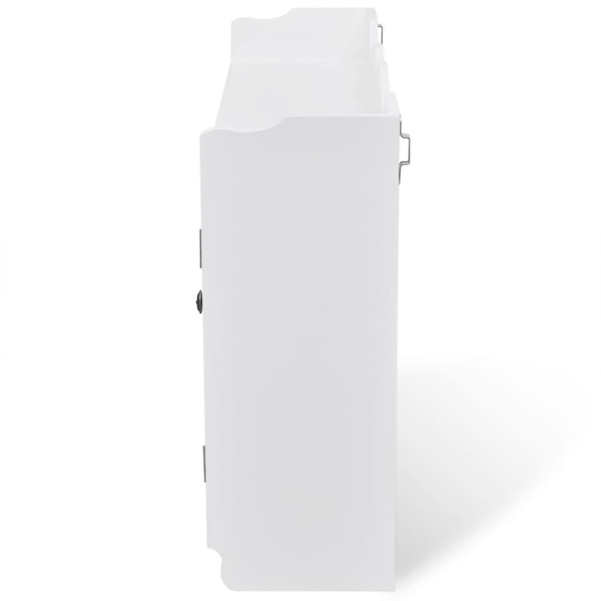 VIDAXL Vitrine murale avec etagere de Livre / DVD / Verre en MDF Blanc
