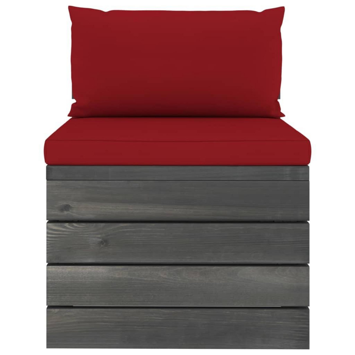 VIDAXL Salon palette de jardin 2 pcs avec coussins Bois de pin massif