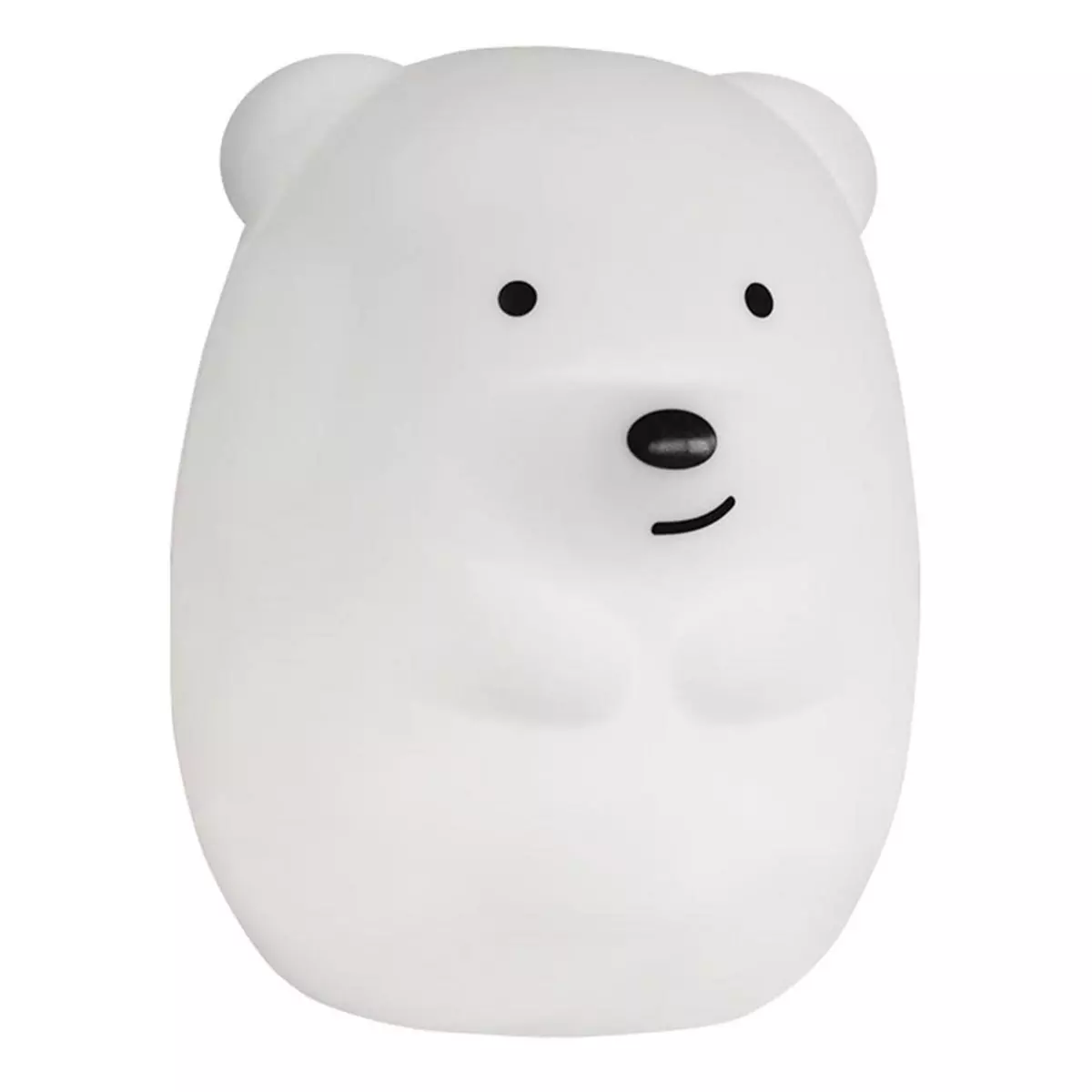 Lumisky Veilleuse bébé ours sans fil touch LED TEDDY Blanc Silicone H19CM