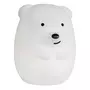 Lumisky Veilleuse bébé ours sans fil touch LED TEDDY Blanc Silicone H19CM
