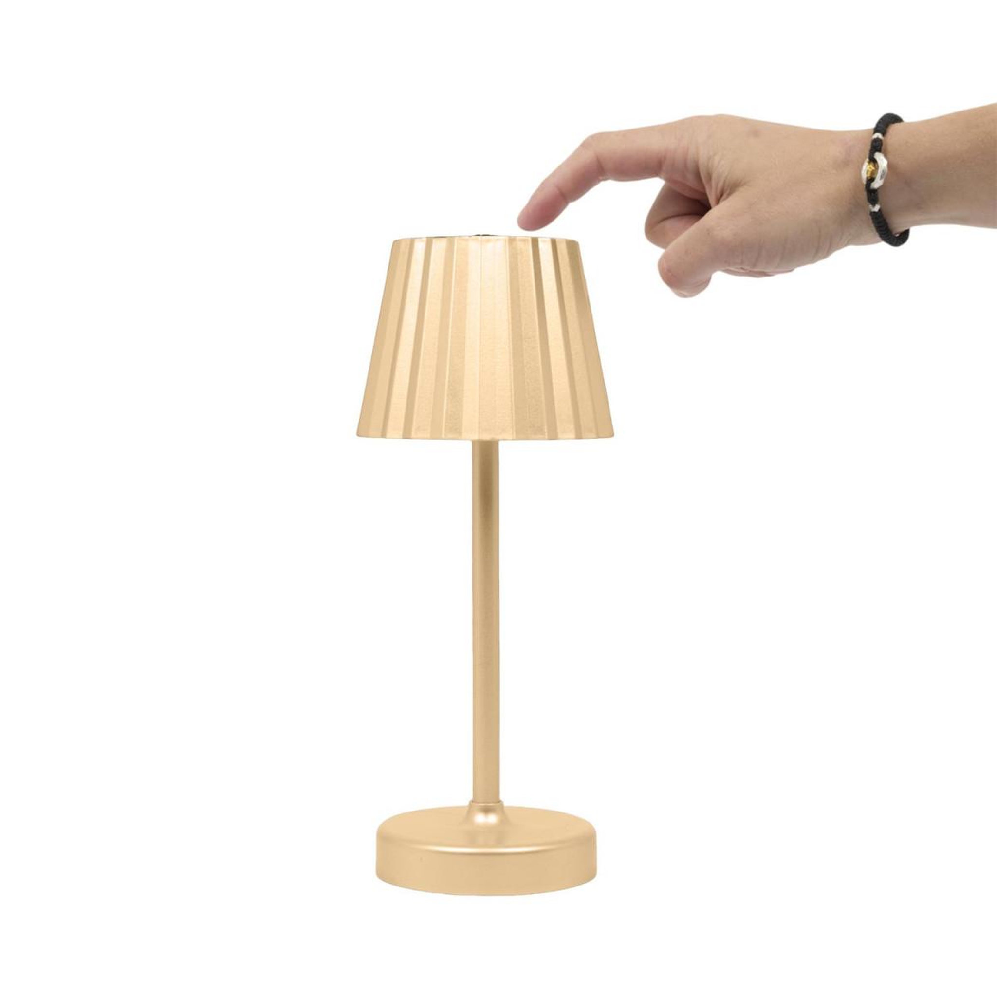 Voir la diapositive 2 : The Home Deco Factory Lampe à poser tactile à led  alana  26cm or