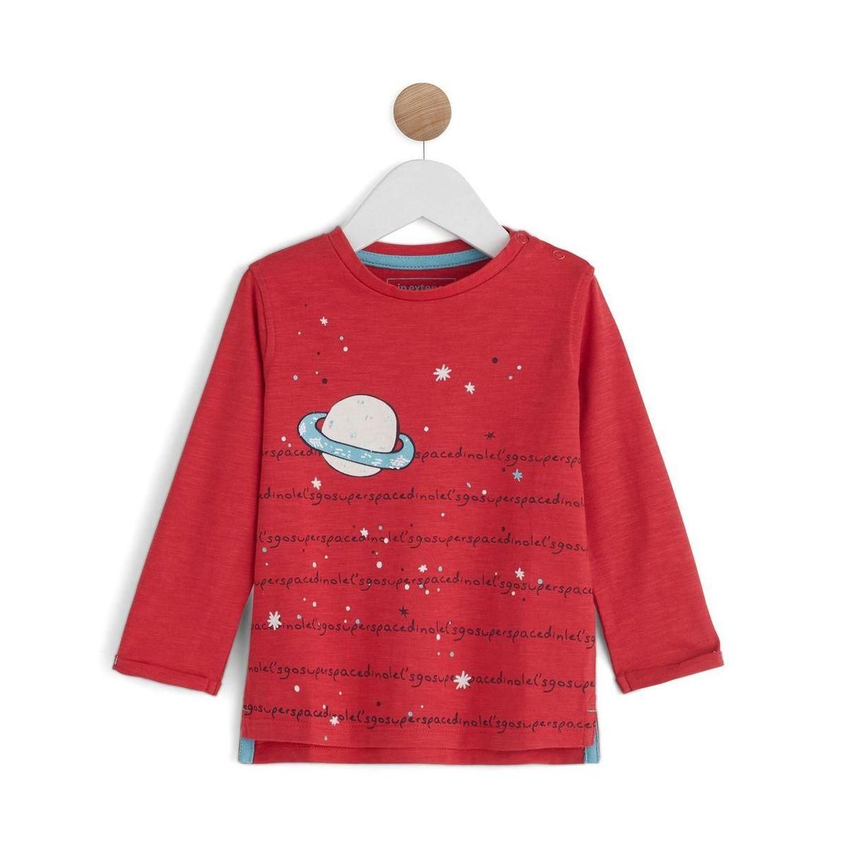 IN EXTENSO T-shirt manches longues planète bébé garçon