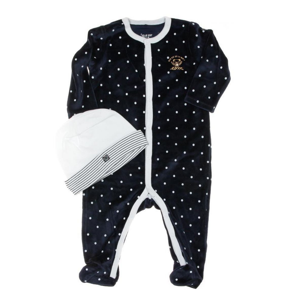 ELLE EST OU LA MER Ensemble de Naissance /Blanc Bébé EOM Pazoly