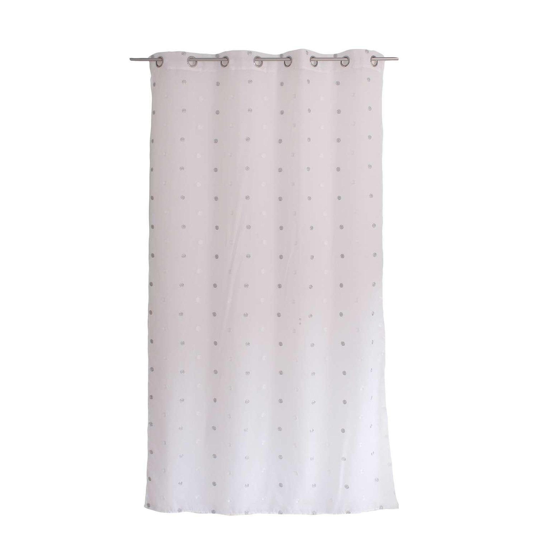 TOILINUX Voilage plumetis. Coloris disponibles : Blanc, Rouge