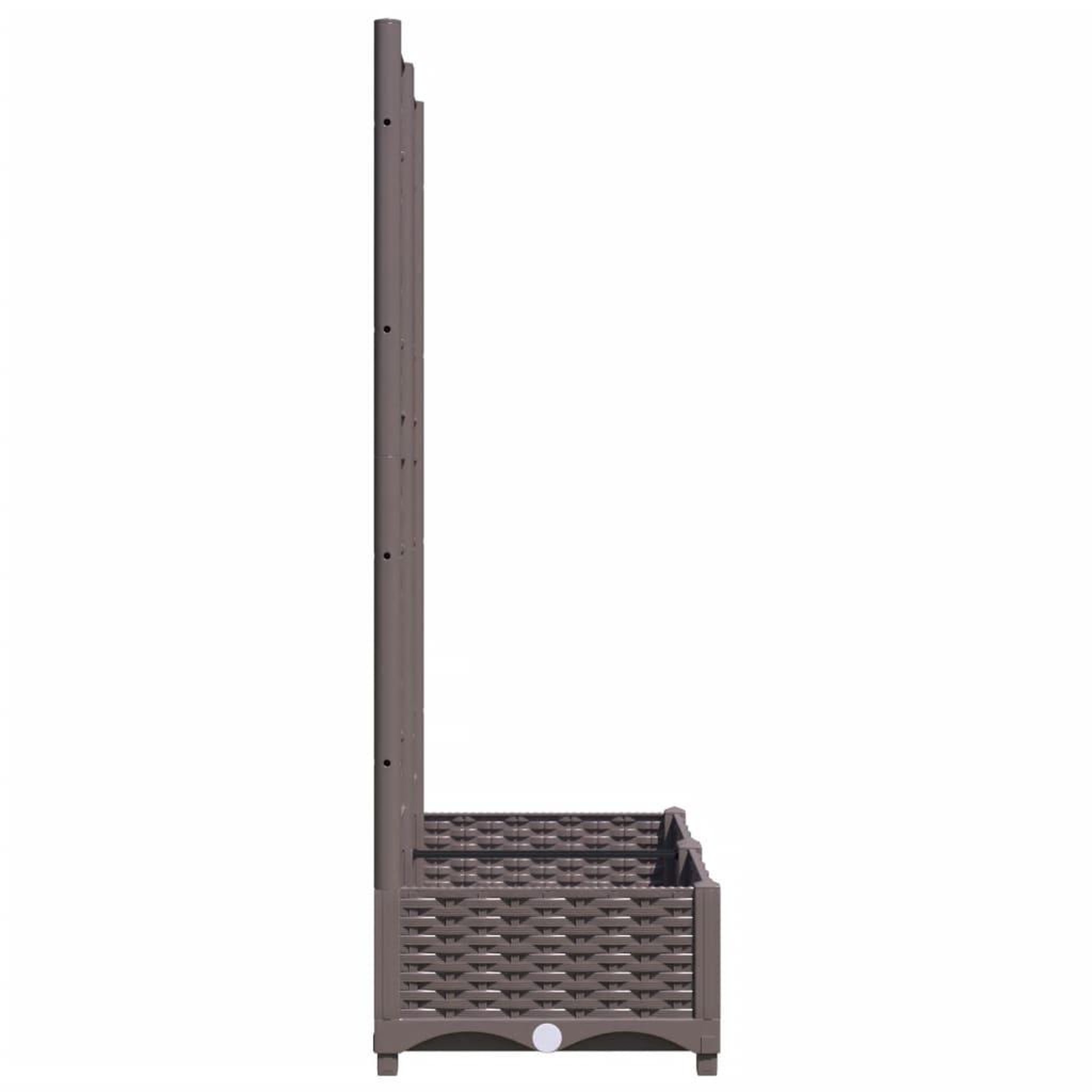 Voir la diapositive 5 : VIDAXL Jardiniere avec treillis Marron 80x40x121,5 cm PP