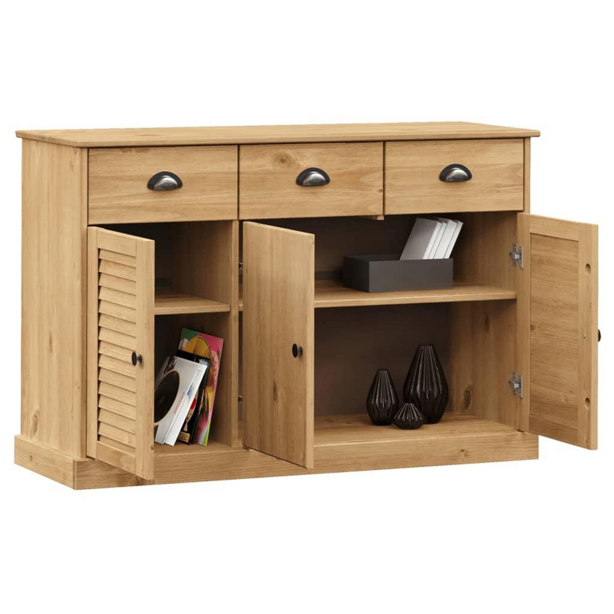VIDAXL Buffet avec tiroirs VIGO 113x40x75 cm bois massif de pin