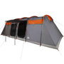 Voir la diapositive 2 : VIDAXL Tente familiale tunnel 10 personnes gris et orange impermeable