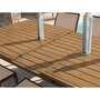 Jardiline Table rectangulaire extensible en aluminium aspect Teck SANTORIN - 10 places - Jardiline