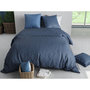 Voir la diapositive 3 : ATELIER DU COTON Parure Housse De Couette 100% Coton 57fils Azura