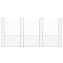 Voir la diapositive 3 : VIDAXL Panier de gabion en forme de U avec 4 poteaux Fer 380x20x200 cm