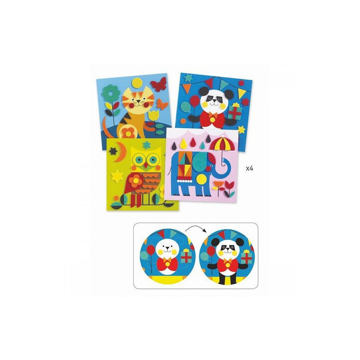 Djeco Douces creatures Collages feutrine