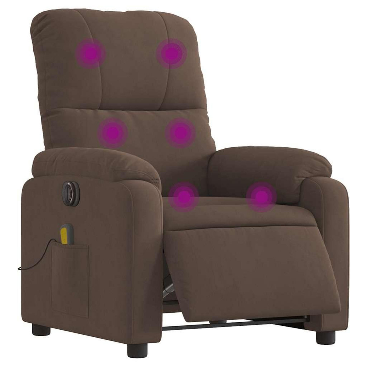 VIDAXL Fauteuil inclinable de massage electrique marron