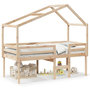 Voir la diapositive 2 : VIDAXL Lit haut sans matelas 90x190 cm bois de pin massif