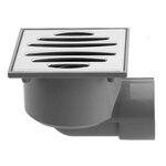 GIRPI Siphon de sol douche à l'italienne, 10 x 10 cm, GIRPI