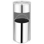 Voir la diapositive 4 : VIDAXL Poubelle a cendrier murale Acier inoxydable 26 L