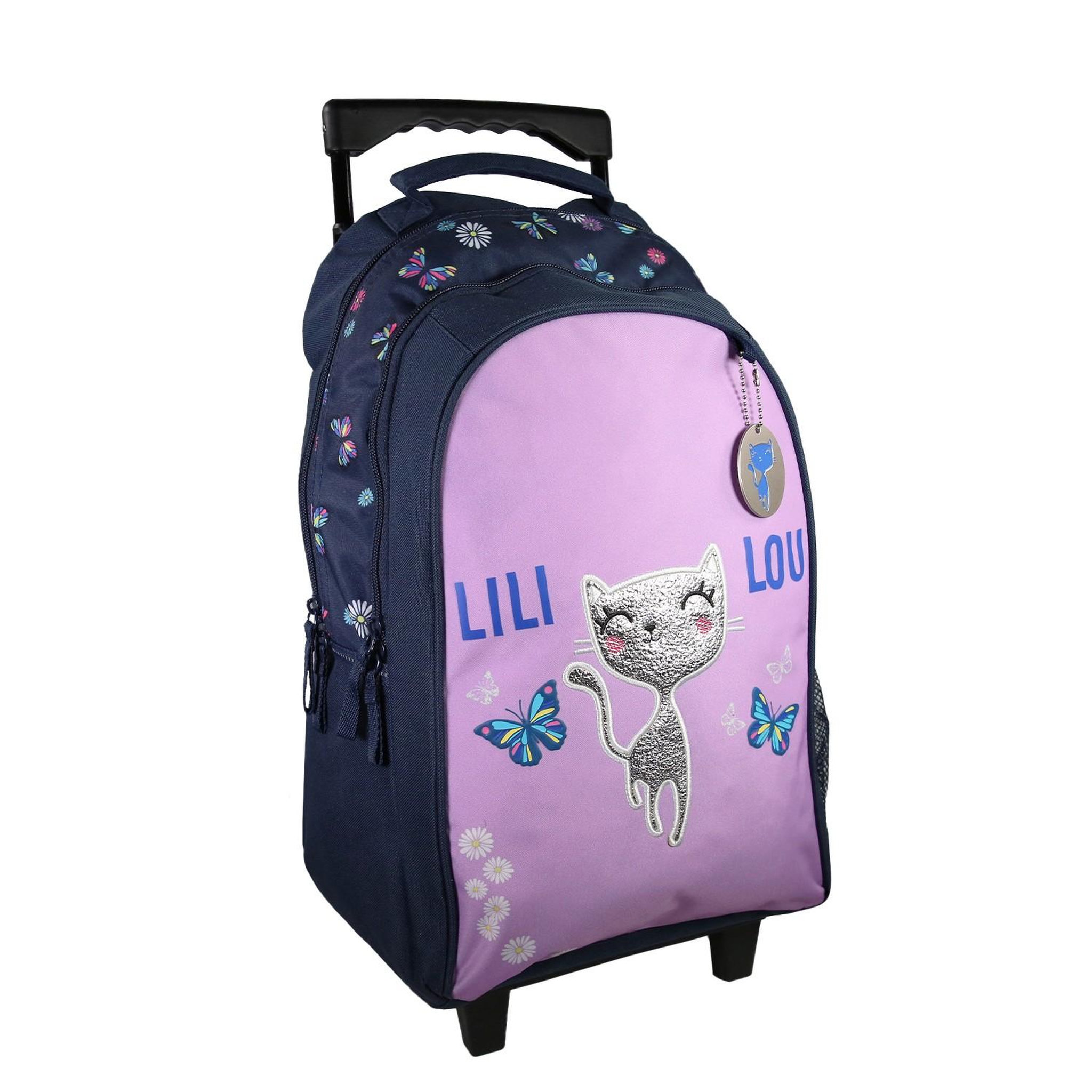 Voir la diapositive 2 : Bagtrotter BAGTROTTER Sac à dos à roulettes Lili Lou Violet