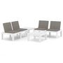 Voir la diapositive 2 : VIDAXL Salon de jardin 4 pcs avec coussins Plastique Blanc