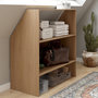 Voir la diapositive 2 : ID MARKET Etagère sous pente 2 niveaux TOMI 100 x 50 x 70/110 cm bois façon hêtre