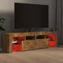 VIDAXL Meuble TV avec lumieres LED Chene fume 140x36,5x40 cm