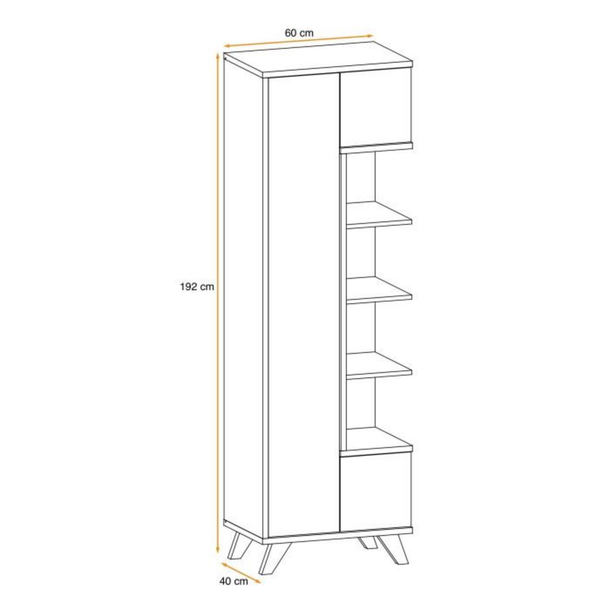Paris Prix Étagère 5 Niveaux  Bogota  192cm Gris & Naturel