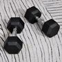 Voir la diapositive 3 : HOMCOM Ensemble d'haltères courtes total 20 Kg - entraînement musculaire & haltérophilie - acier caoutchouc noir