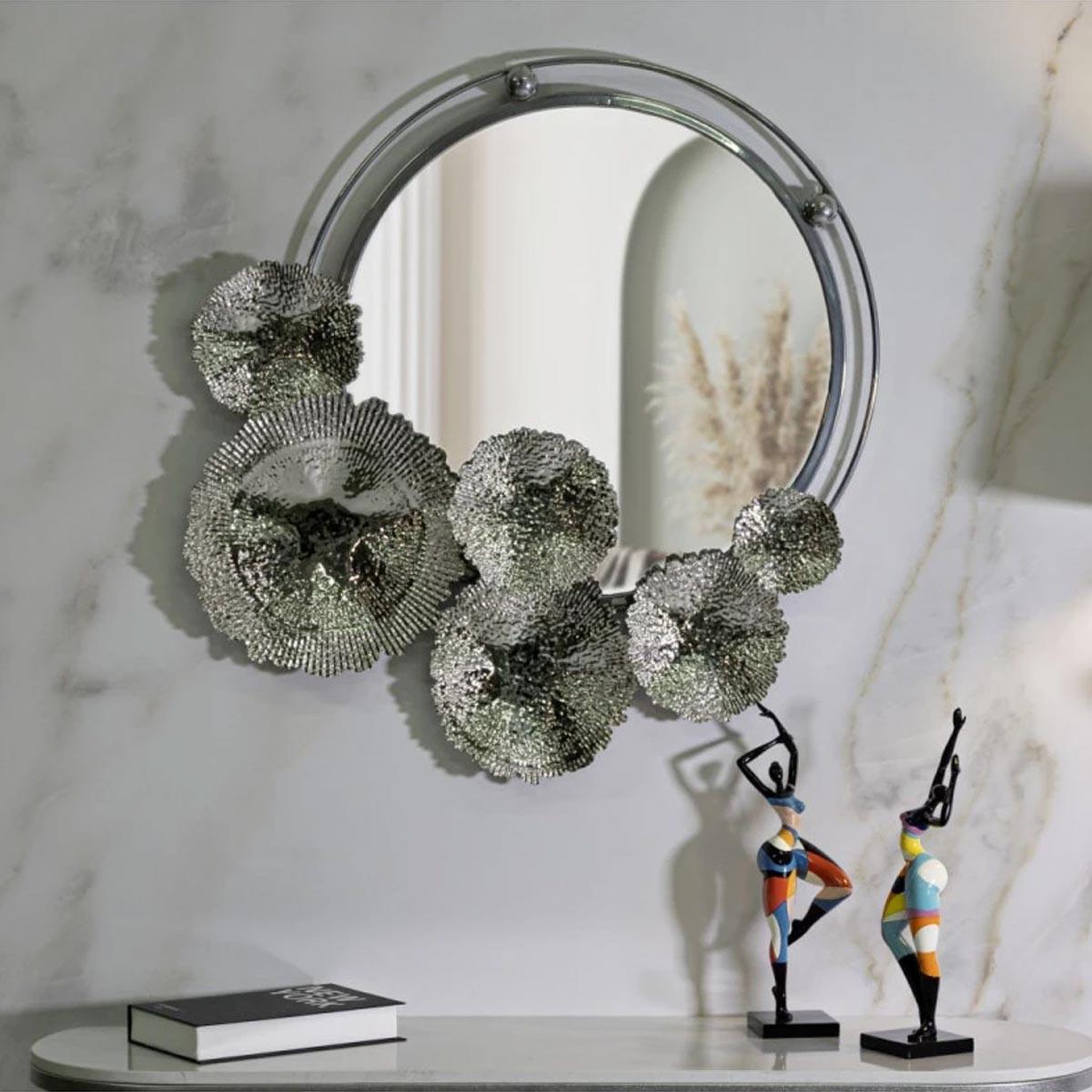 Voir la diapositive 5 : Paris Prix Miroir mural design  kandi  85cm argent