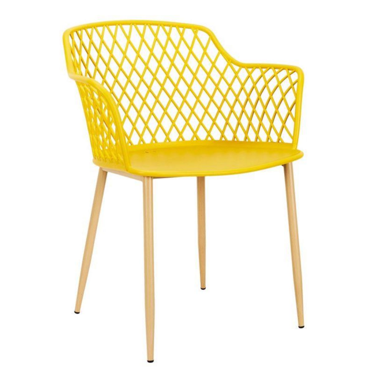 Paris Prix Lot de 4 Fauteuils Design  Malaga  80cm Jaune