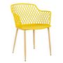 Voir la diapositive 2 : Paris Prix Lot de 4 Fauteuils Design  Malaga  80cm Jaune