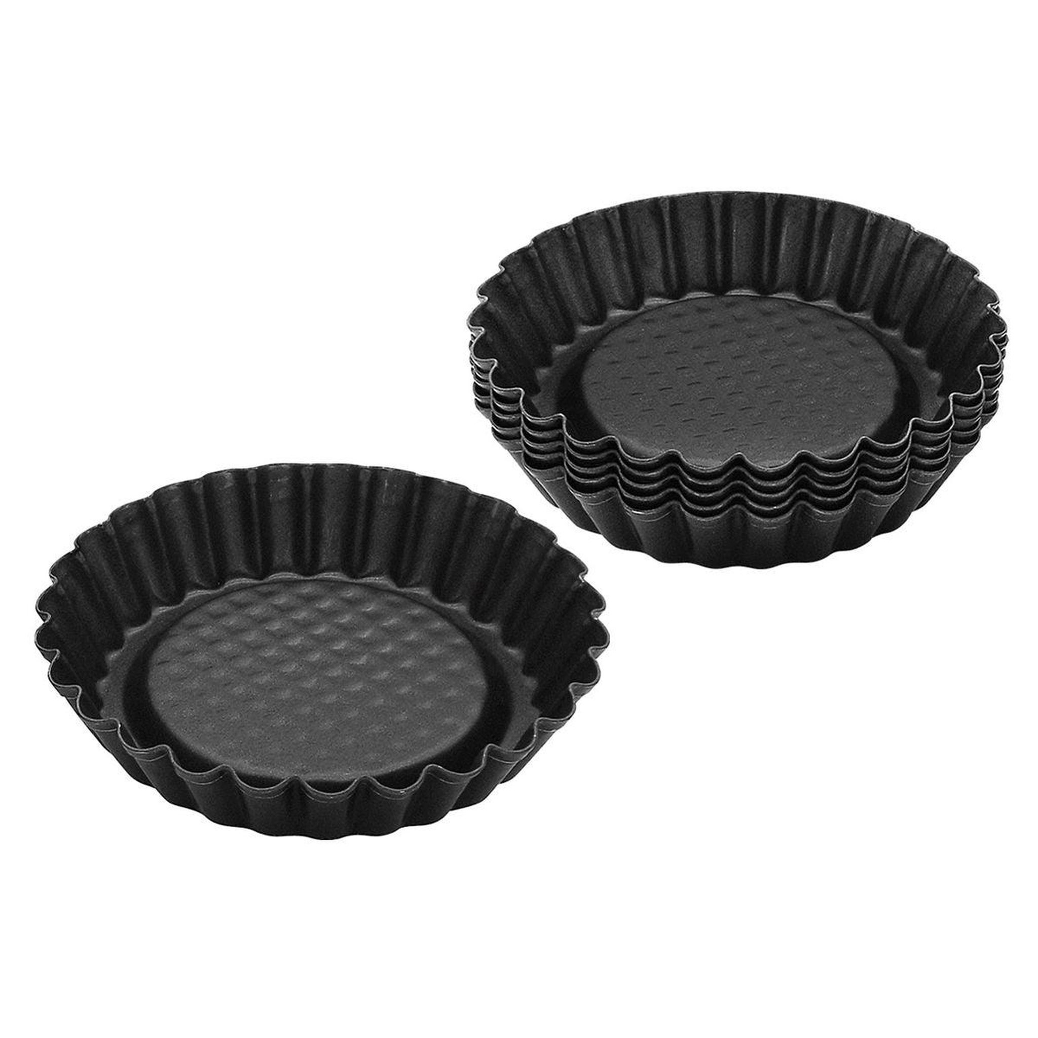 ZENKER Lot de 6 moules à tartelettes 10 cm zenker black metallic