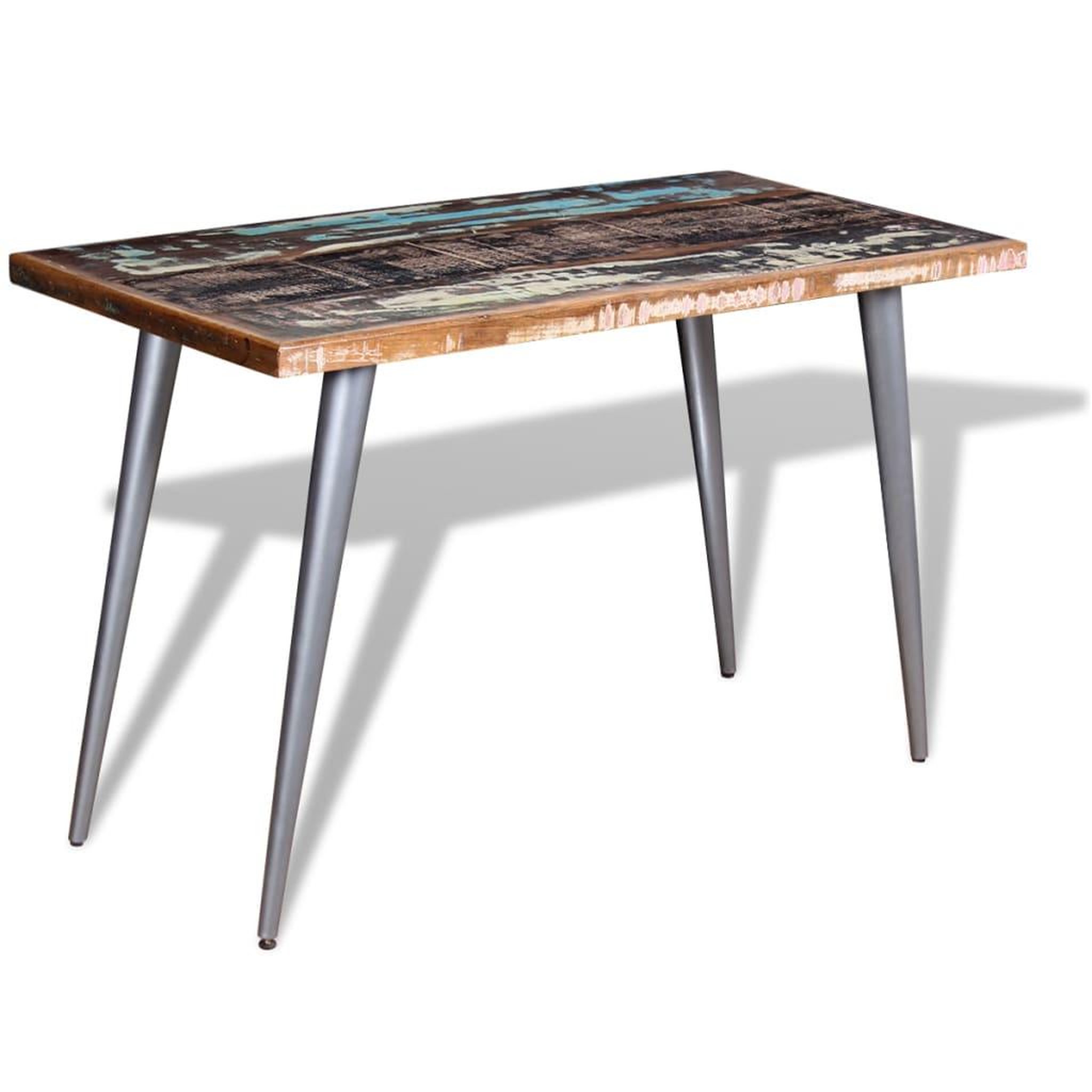 Voir la diapositive 3 : VIDAXL Table a manger bois de recuperation 120x60x76 cm