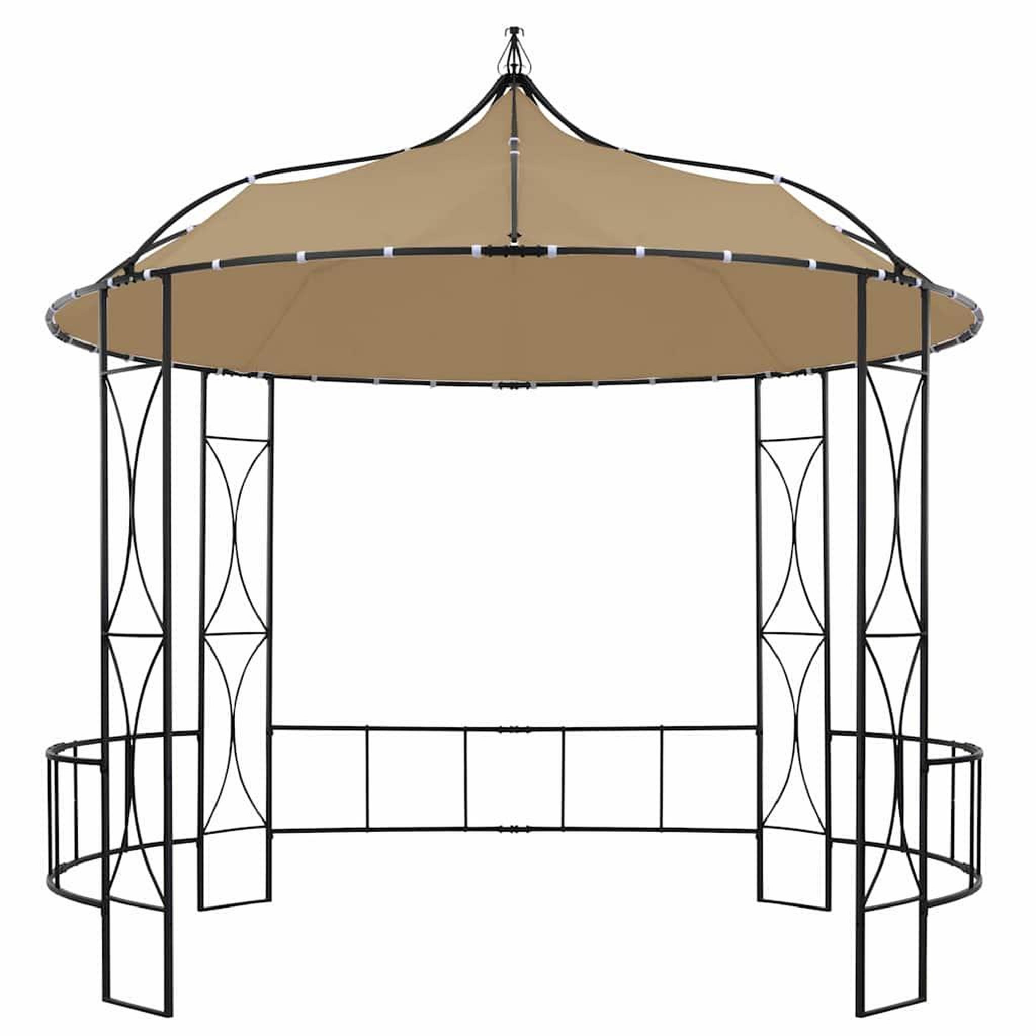 Voir la diapositive 2 : VIDAXL Belvedere 300x290 cm Taupe Rond