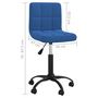 Voir la diapositive 6 : VIDAXL Chaise pivotante de bureau Bleu Velours